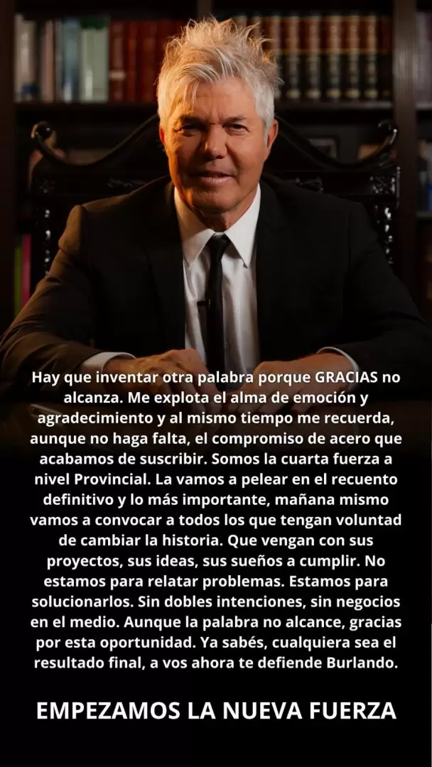 La historia que compartió Fernando Burlando para celebrar el cuarto lugar en territorio bonaerense.
