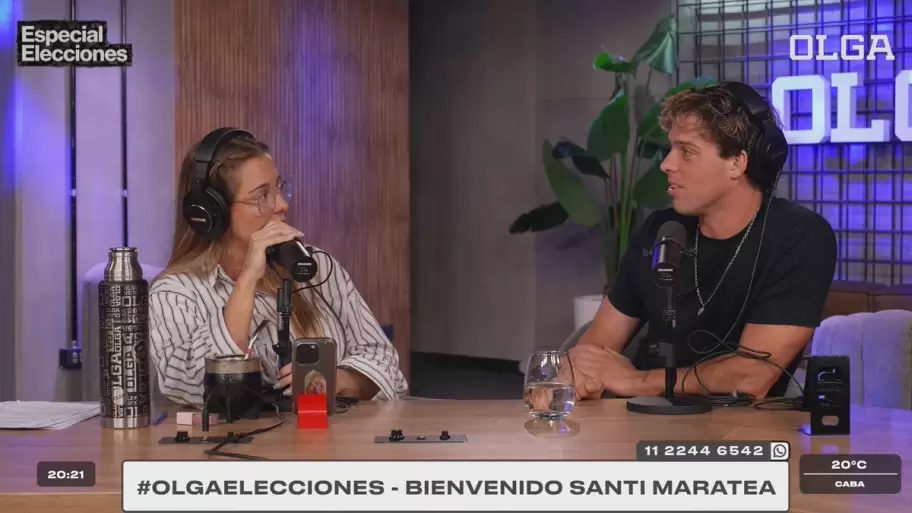 Santiago Maratea con Nati Jota en Olga