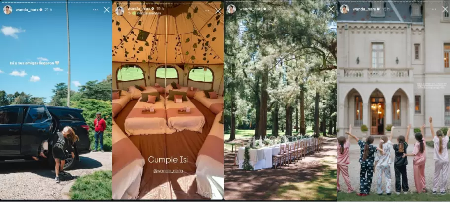 Doble festejo: Wanda Nara preparó una tarde de spa para el cumpleaños de su hija Isabella