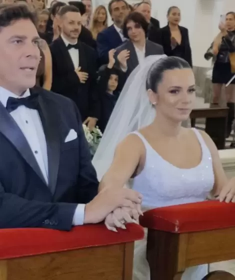 Matas Al y Martina Vignolo en su casamiento