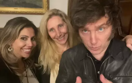 Romina Diez, Karina y Javier Milei