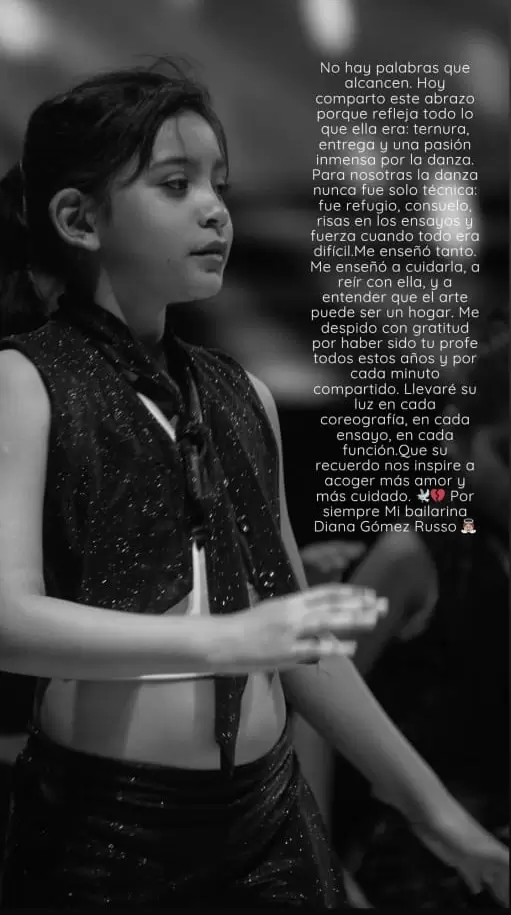 Diana, una niña de 9 años que soñaba con su primera comunión y amaba la danza.