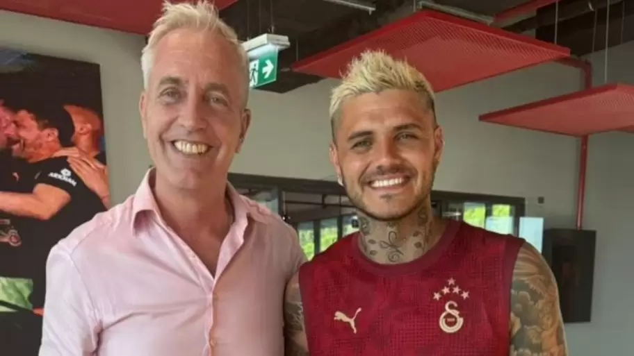 Marley junto a Mauro Icardi en las instalaciones del Galatasaray