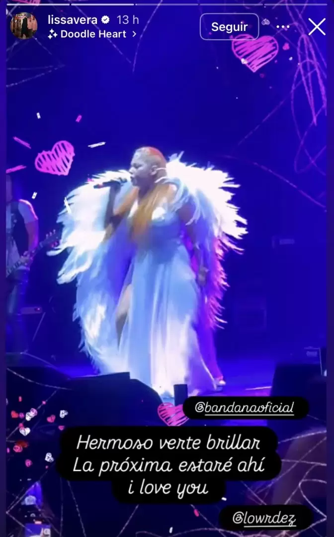 Lissa Vera apoyó a Lowrdez Fernández tras su regreso a los escenarios