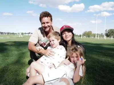 Benjamn Vicua, la China Surez y sus hijos