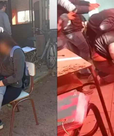 Una madre entr a la Escuela 16 de Junn y golpe a una estudiante con una cadena