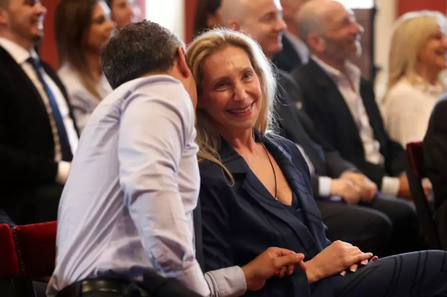 Karina Milei y Martín Menem en el acto en Casa Rosada sin legisladores del PRO