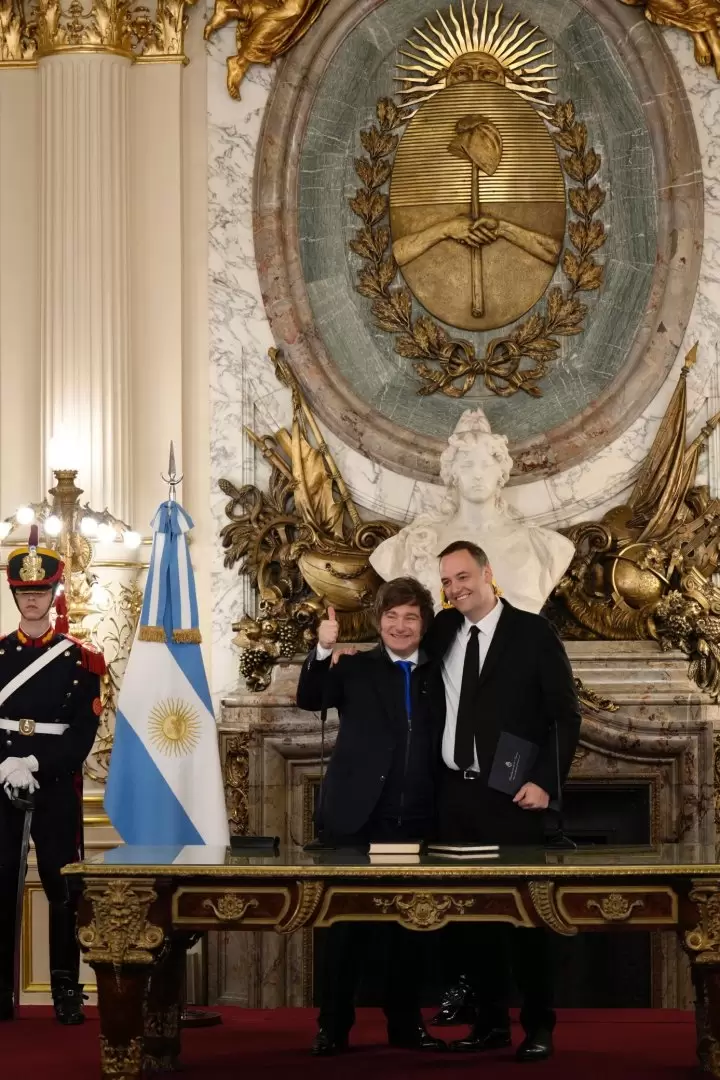 Javier Milei y Manuel Adorni