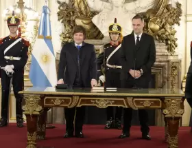 Javier Milei y Manuel Adorni