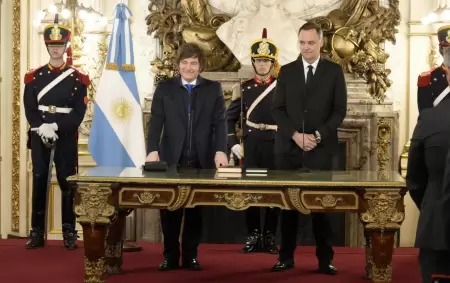 Javier Milei y Manuel Adorni