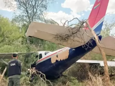 As qued la narcoavioneta tras el impacto