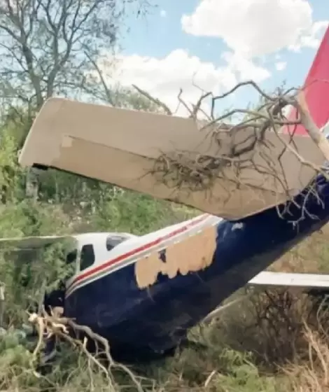 As qued la narcoavioneta tras el impacto