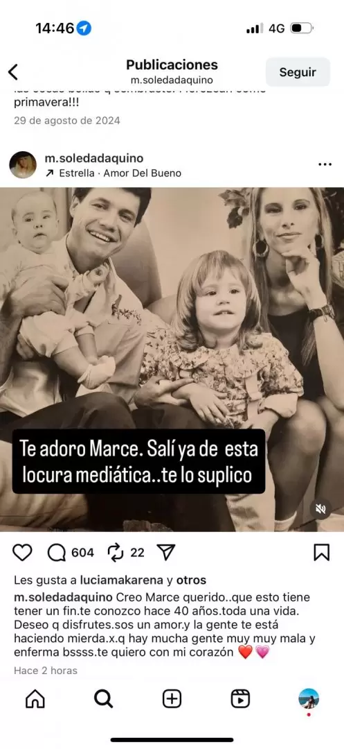 El intenso pedido que Soledad Aquino le hizo a Marcelo Tinelli