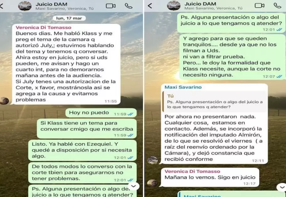 Los chats que implican a los colegas de Makintach