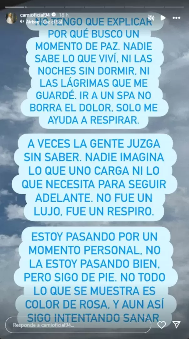 El descargo de Camila Deniz ante las críticas
