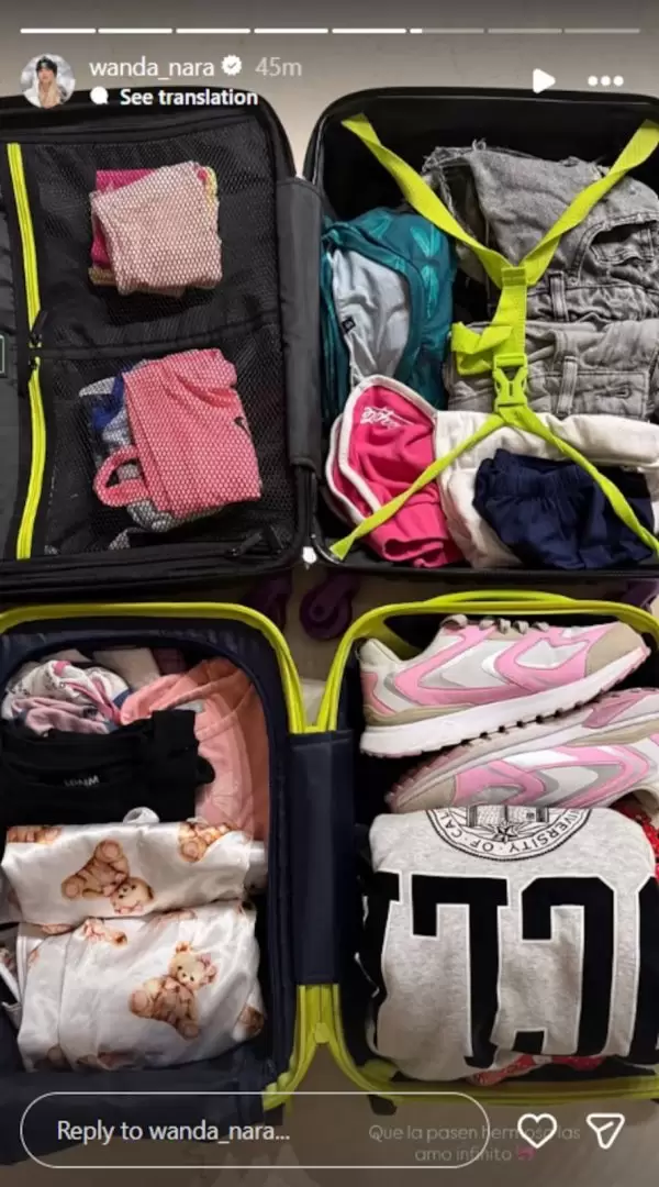 Wanda Nara mostró cómo preparó las valijas de sus hijas que pasarán unos días con Mauro Icardi