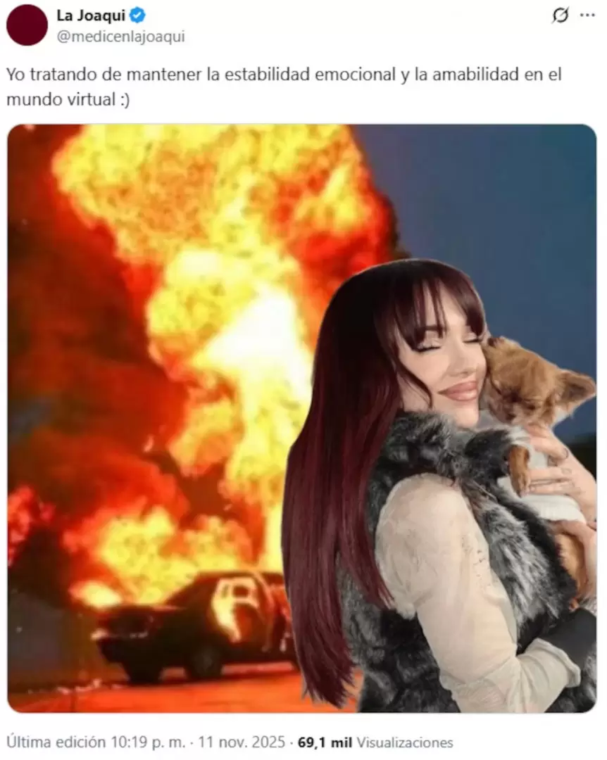 La Joaqui, en cambio, us el humor y el sarcasmo