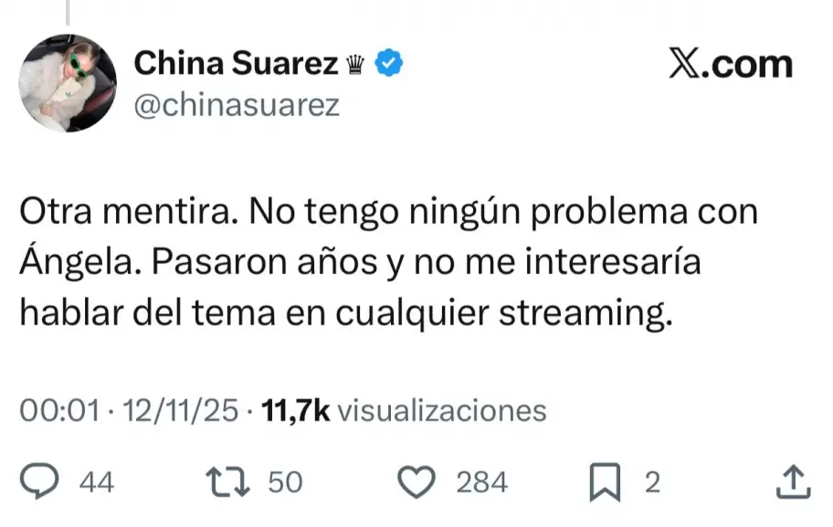 La China Suárez desmintió su pelea con Ángela Torres