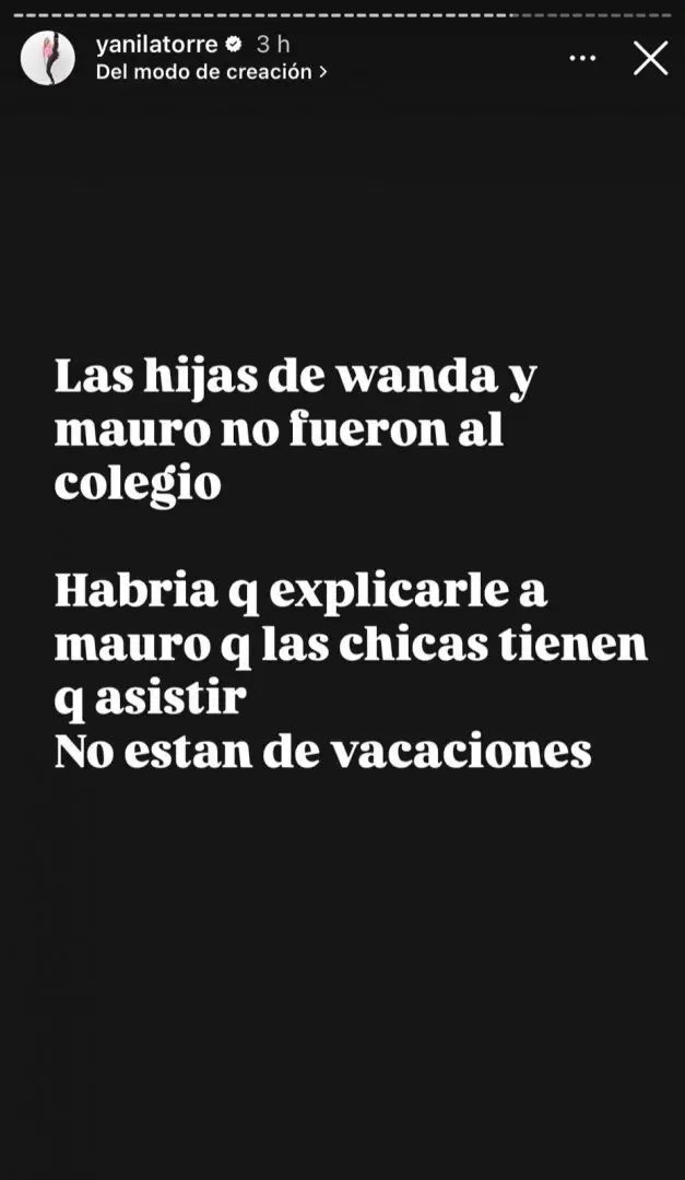 Icardi incumplió las condiciones: no llevó a las nenas al colegio este miércoles