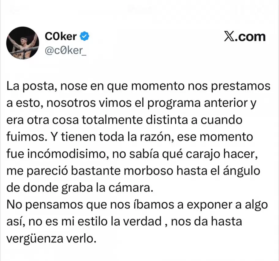El descargo de Coker