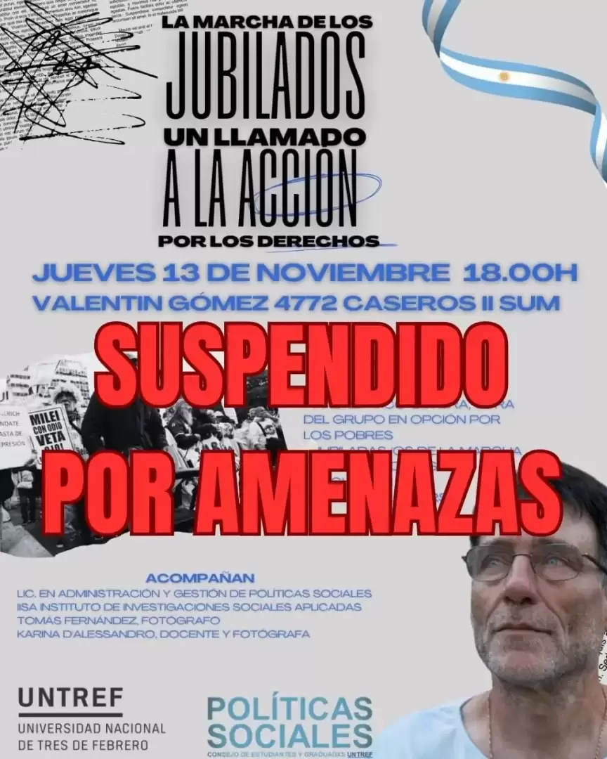 La actividad quedó finalmente suspendida