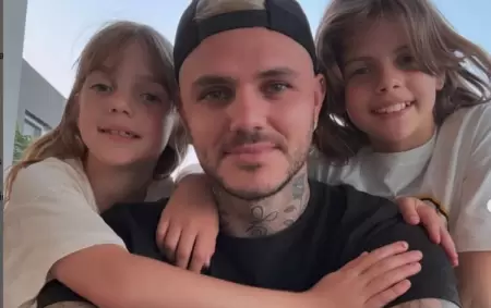 Mauro Icardi y sus hijas