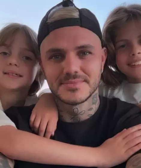 Mauro Icardi y sus hijas
