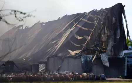 Las postales que dej el incendio en el Polgono Industrial Spegazzini.