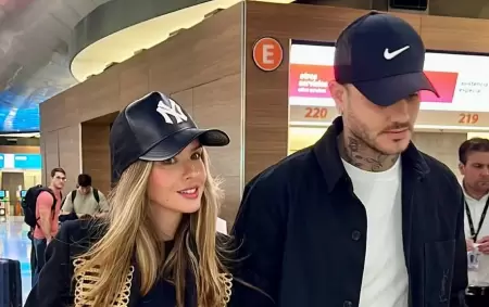 La China Surez y Mauro Icardi en el Aeropuerto de Ezeiza, rumbo a Turquia