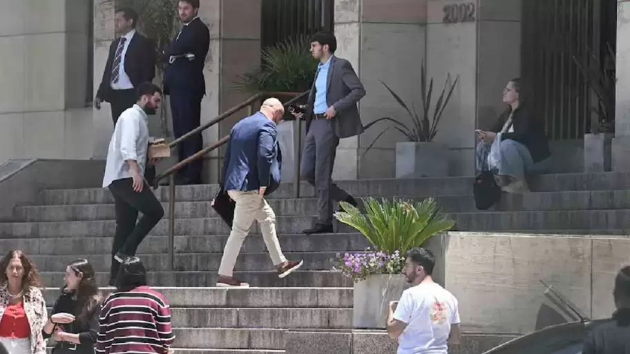 Diego Spagnuolo momentos antes de comparecer ante la justicia