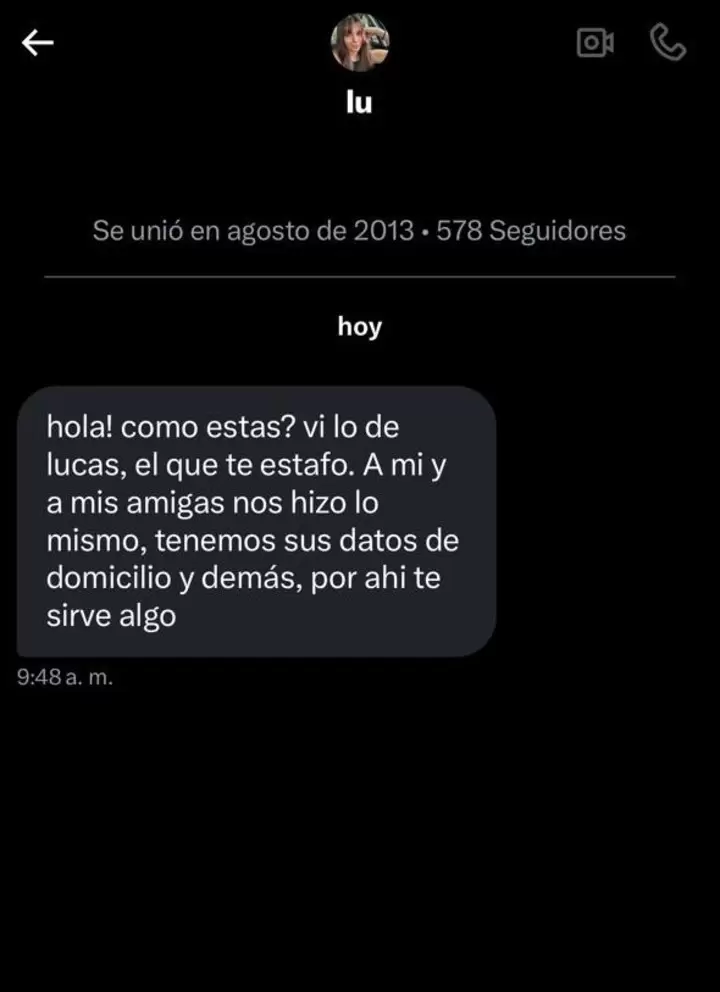Las usuarias de redes que se solidarizaron con María Eugenia Ritó tras la estafa que sufrió por parte de Lucas Héctor Saldivia.