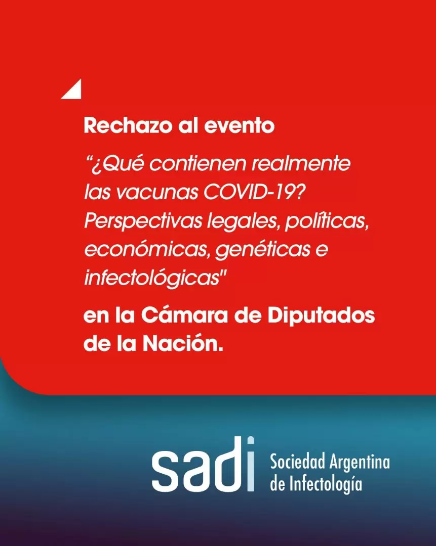 La Sociedad Argentina de Infectología fue una de las instituciones que rechazaron la convocatoria antivacunas de Marilú Quiroz.