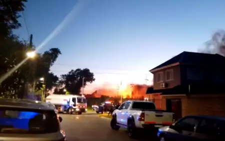 Fuego en Lomas de Zamora