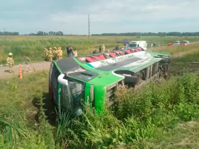 As qued el micro que volc en la Ruta 2 en la que iba tambin el cura Francisco "Paco" Olveira