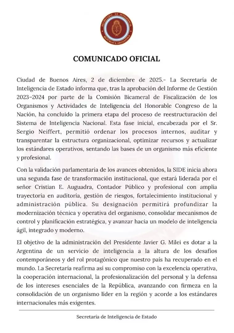 El comunicado de Vocería presidencial