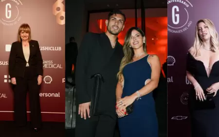 Patricia Bullrich, Leandro Paredes acompaado de su mujer y Wanda Nara