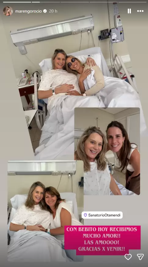 Rocío en sus útlimas horas de embarazo