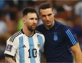 Messi y Scaloni