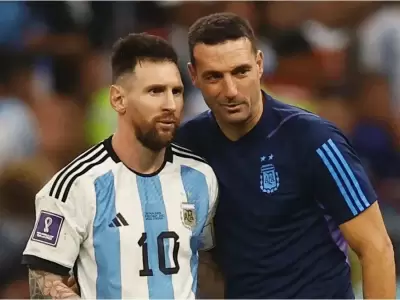 Messi y Scaloni