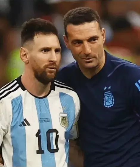 Messi y Scaloni