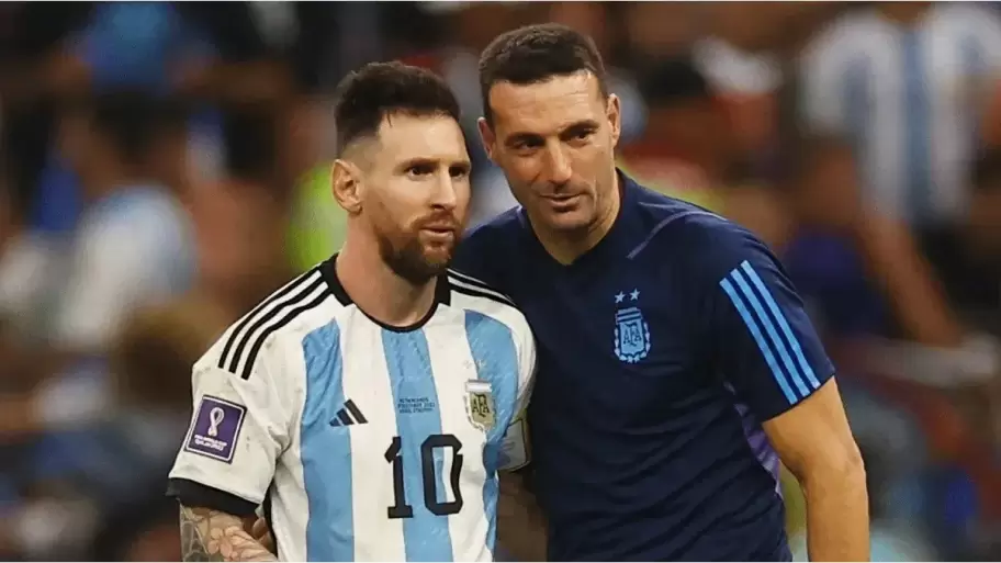 Messi y Scaloni