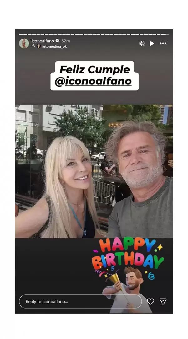 Algunos de los mensajes que recibi� Alfano por su cumplea�os