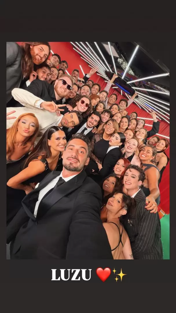 El equipo de Luzu en los Martín Fierro de Streaming