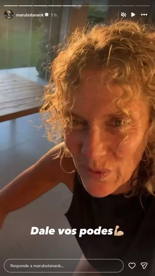 Maru Botana haciendo ejercicio como si nada pasara