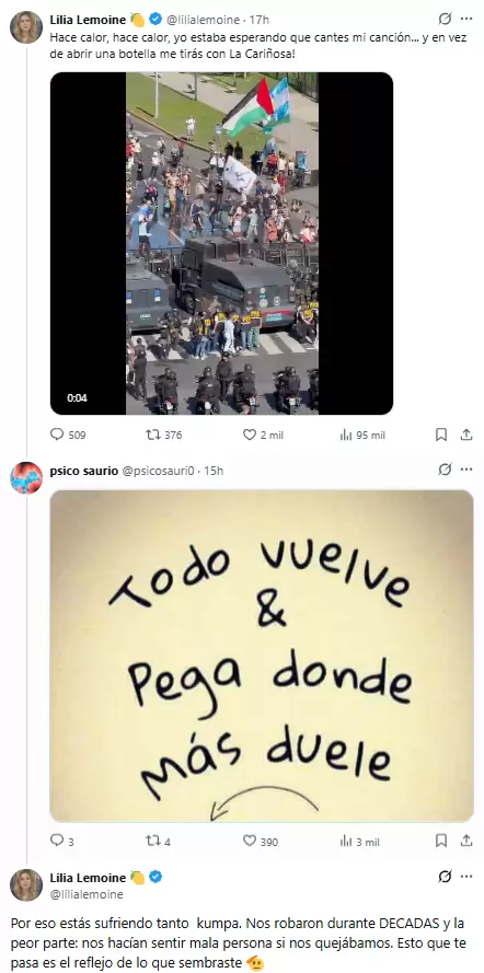 El pol�mico posteo de Lilia Lemoine