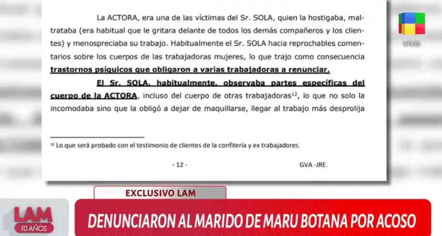 Maru Botana y su marido fueron denunciados por una exempleada