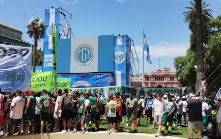 As� estaba Plaza de Mayo durante la marcha