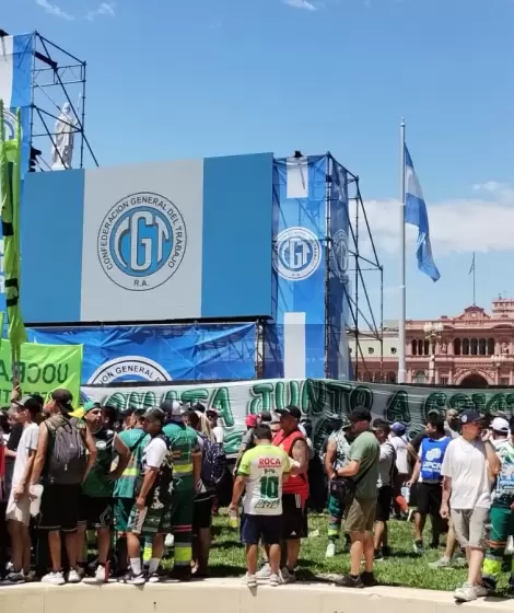 As� estaba Plaza de Mayo durante la marcha