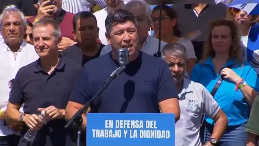 Cristian Jerónimo desde la movilización del CGT