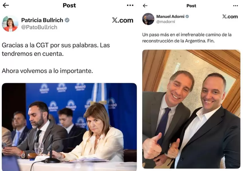 La Libertad Avanza se expresó ante la marcha de la CGT